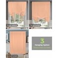 thumbnail image 4 of Peach Fuzz Tie Up Curtains for Kitchen Bathroom Bedroom Windows 45 Inch Length,Pure Peach Tone Solid Color Simple Minimalism Art Balloon Drape Curtains Shade Rod Pocket Drapery Curtain Panel,42"x54", 4 of 7