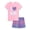 I love my MOM (Short Set), variant on Beezizac Trendy Tie Dye Spiral Pajamas for Girls 2-Piece Soft Short Sleeve & Pants PJ Set Jammies Size 10