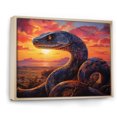 thumbnail image 2 of Designart "Dusk Serpent Silhouettes" Animals Snake Floater Framed Wall Decor, 2 of 5