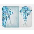 thumbnail image 1 of Marine Bath Mat, Ocean Jellyfish with Paisley Motifs Pattern Theme Beach Fishy Prints Design, Plush Bathroom Decor Mat with Non Slip Backing, 29.5" X 17.5", Pale Blue Sea Blue, by Ambesonne, 1 of 2