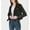 Black jacket for women, variant on Usmixi 2023 Bomber Jacket for Women Winter Side Open Zip up Jacket for Women Fashion Lapel Slim Belt Faux Leather Coat Long Sleeve Casual Solid Ladies Short Outwear with Pocket Weekly