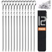 14-Inch Stainless Steel Grilling Skewers, 12-Pack