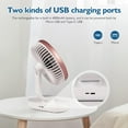 thumbnail image 5 of Ventilador de escritorio oscilante pequeño de 4 velocidades para el hogar, oficina, viajes al aire libre, ventilador de mesa portátil, ventilador personal silencioso con batería USB recargab, 5 of 5