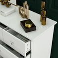 thumbnail image 5 of KULAGAGA White Dresser with 10 Drawers, Wood Storage Chest of Drawers for Bedroom Living Room Hallway, 5 of 8