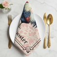 thumbnail image 2 of Early Rooster Cloth Napkins, Pink Spring Farmhouse Leaves Burlap Washable and Reusable Dinner Napkins Set of 8, Table Napkin for Kitchen Party Birthday Wedding Hotel Housewarming 20"x20", 2 of 9