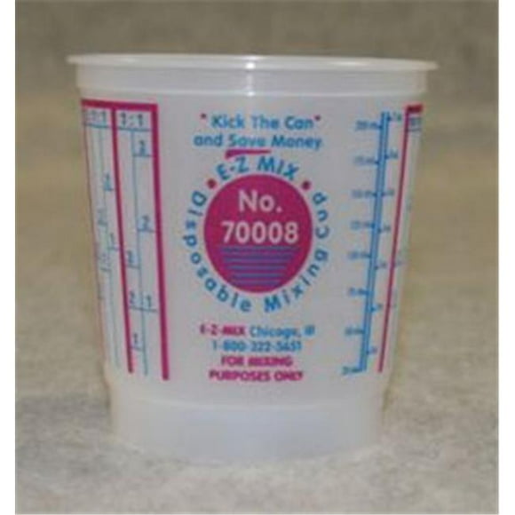 E-Z Mix EMX-70008 0.5-Pint Plastic Mixing Cups- Box Of 100
