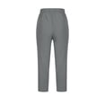 thumbnail image 5 of Cotton Linen Capri Pants for Women Spring Summer Elastic Waist Straight Leg Cropped Pants with Pockets Womens Capris, 5 of 5