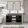 thumbnail image 5 of Eviva Lugano 48" Cement Gray Modern Double Sink Bathroom Vanity w/ White Integrated Top, 5 of 7