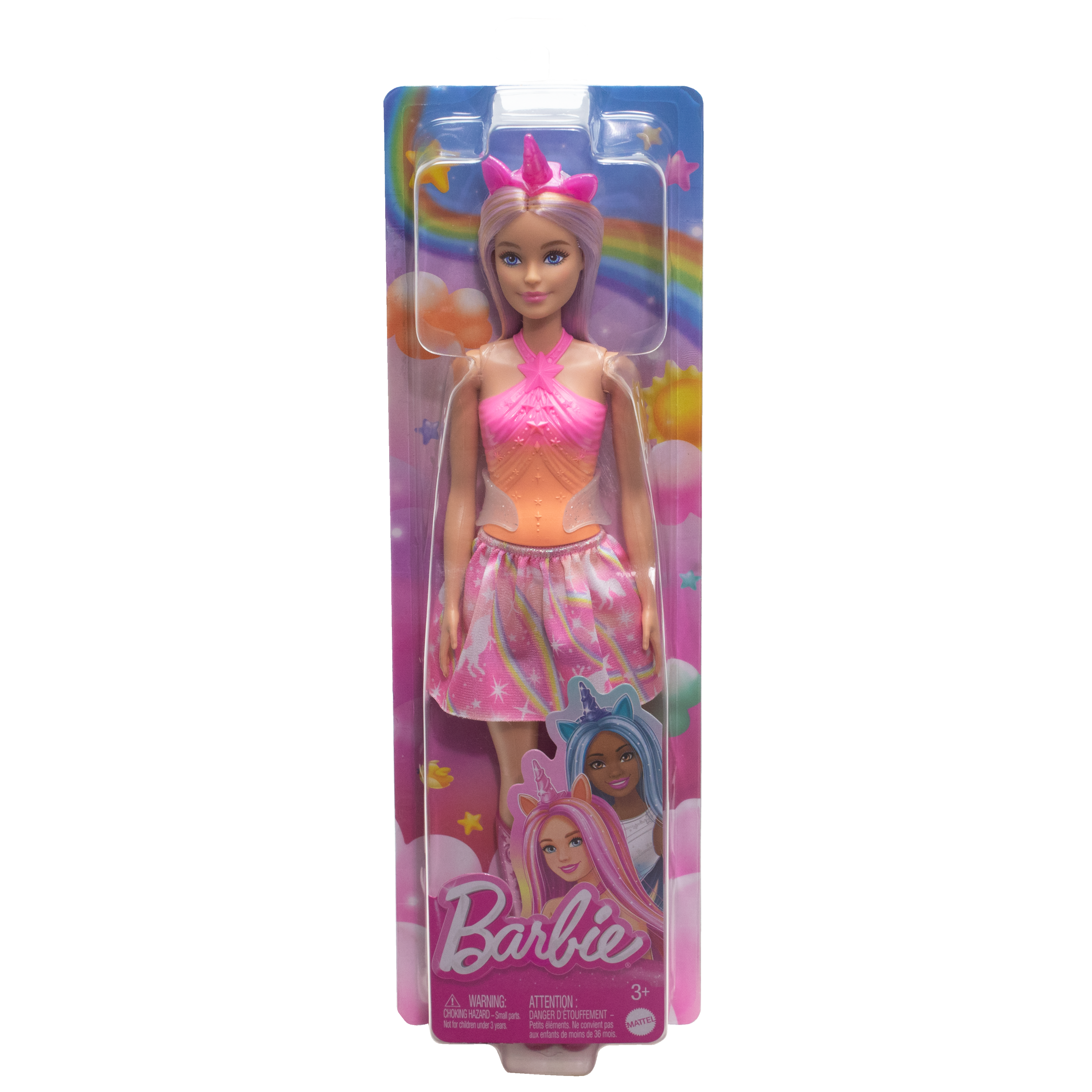 Barbie Unicorn Doll with Pink Hair, Ombre Outfit and Unicorn Accessories