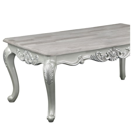Newboti Furniture Melrose Traditional Style Coffee Table Made with wood in Silver Finish 02875
