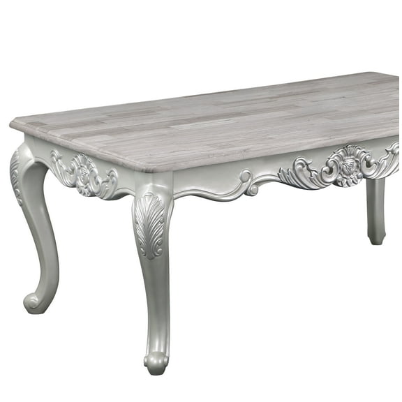 Newboti Furniture Melrose Traditional Style Coffee Table Made with wood in Silver Finish 02875