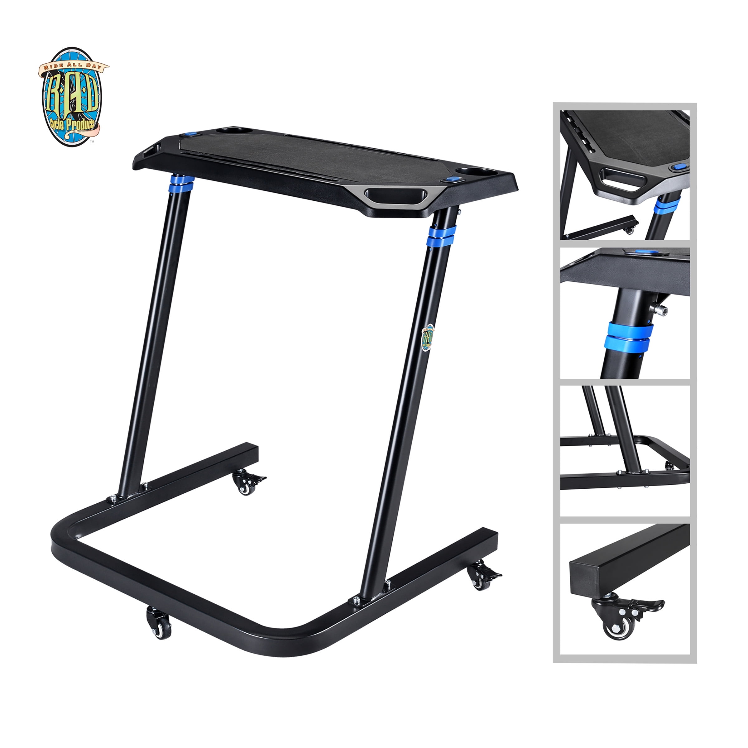 exercise bike with laptop desk