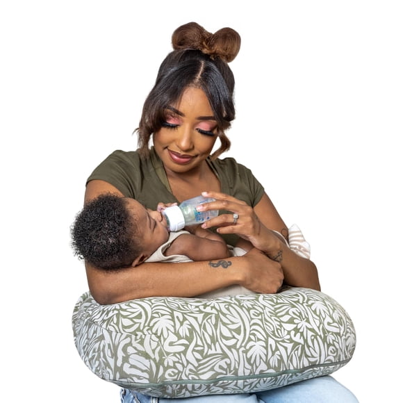 Almohada de lactancia ergonómica Boppy, repelente al agua, de algodón orgánico