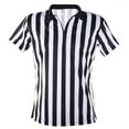 thumbnail image 2 of Mato & Hash Women's 1/4 Zip-Up Quarter-Zip Referee Short Sleeve Ref Tee Shirt, 2 of 3