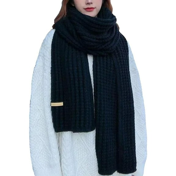 Womens Winter Scarf,Winter Thick Scarfs Warm Knit Scarves Chunky Knitted Scarf Cold Weather Soft Scarves,68x9.8in