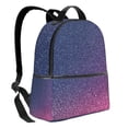 thumbnail image 2 of Lsque Violet Glitter Pattern Backpack – School Travel Canvas Daypack with Ergonomic Padded Straps, Multiple Compartments & Leather Handle, 2 of 5