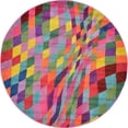 thumbnail image 1 of Unique Loom Estrella Moderne Espace Éclectique Tapis 6' x 6' Ronde Multi/rose, 1 of 1