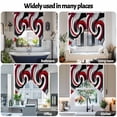 thumbnail image 6 of Abstract Lines Swag Curtain Valance for Windows, Red and Black Classic Match Window Treatments Short Swag Topper for Kitchen Windows Bathroom Bedroom, 36"x63", 6 of 8