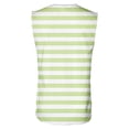 thumbnail image 4 of Tank Tops Men Summer Sleeveless Striped T Shirts Crewneck Athletic Casual Loose Workout Athletic Breathable Vests Green L, 4 of 4