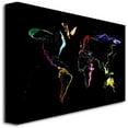 thumbnail image 2 of Trademark Art "World Map - Thrown Paint" Canvas Wall Art by Michael Tompsett, 2 of 2