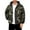 Army Green, variant on CharmCyan Men's Hooded Puffer Jacket with Camouflage Print Full Zip Closure Water Resistant Outerwear Casual Fit Winter Coat Army Green L