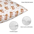 thumbnail image 3 of Fuzoiu Squirrel And Rose Print Square Pillow Cover,Hidden Zipper Design,Luxury Square Pillow Case, Throw Pillow,Couch Cushion-12"x12", 3 of 7