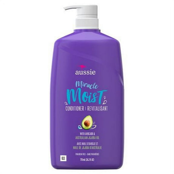 Aussie Miracle Moist Conditioner with Avocado, Paraben Free, 26.2 Fl Oz (Pack of 6)