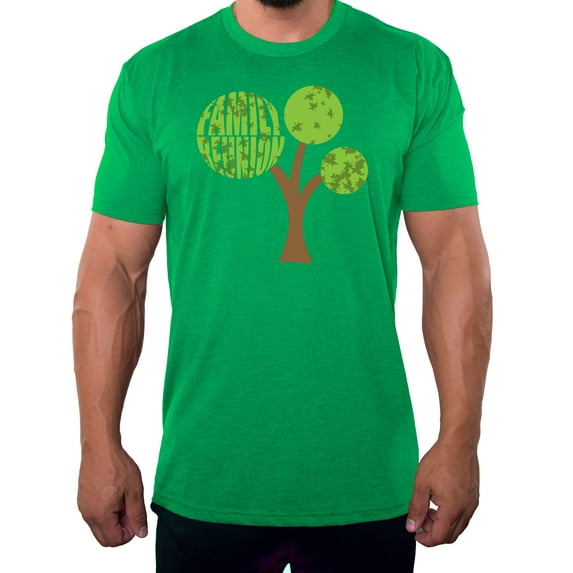 Family Reunion Tree with Year- Family Reunion Men's T-shirts - Green MH200FAM S25 L