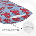 thumbnail image 3 of Zufioo Cartoon Lobsters 2 Print Double-sided Plush Pillow Cover,Decorative Pillow Protector without Pillow Core, Suitable for Sofa, Bedroom, Car-14"x20", 3 of 6