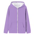 thumbnail image 3 of Girls Jackets,Casual Lightweight Coat Zip Up Hoodies Teen Cute Full Zip up Sweatshirts Jacket Boys Girls' Outerwear Jackets & Coats Toddler's Fashionable Spring Jackets Jacket for Boys Girls, 3 of 3