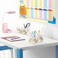 thumbnail image 6 of Cartoon Crocodiles with Heart Sunglasses Acrylic Pencil Pen Holder Cup 4 Compartments Desktop Organiser 7.87"x2.78"x3.54", 6 of 7
