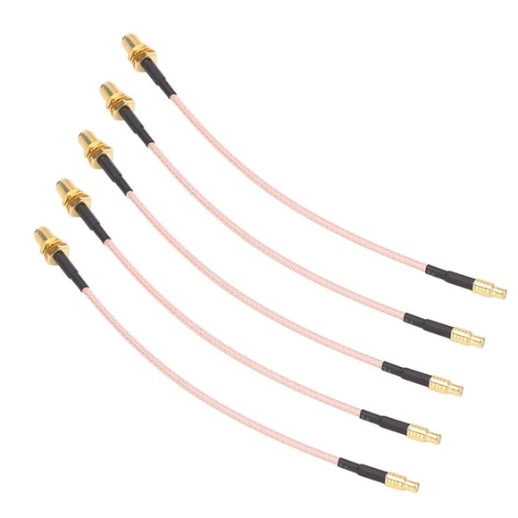 5PCS RF Coaxial Cable 50 Ohm MCX Male To SMA Female Adapter Cables Double Shielded Cable For Scanners Meters