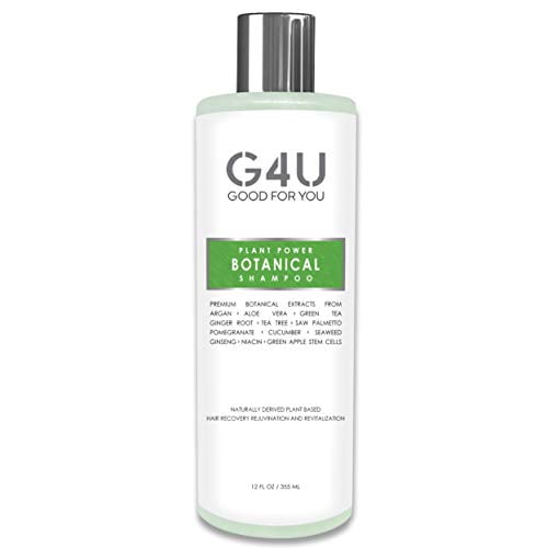 G4U Botanical Shampoo for Hair Loss, Hair Growth and Thinning Hair. Sulfate Free, Plant Based, Natural, Gentle and Mild with DHT Blockers For Men and Women, All Hair Types, Colored Hair. 12 G4U Botanical Shampoo for Hair Loss, Hair Growth and Thinning Hair. Sulfate Free, Plant Based, Natural, Gentle and Mild with DHT Blockers For Men and Women, All Hair Types, Colored Hair. 12