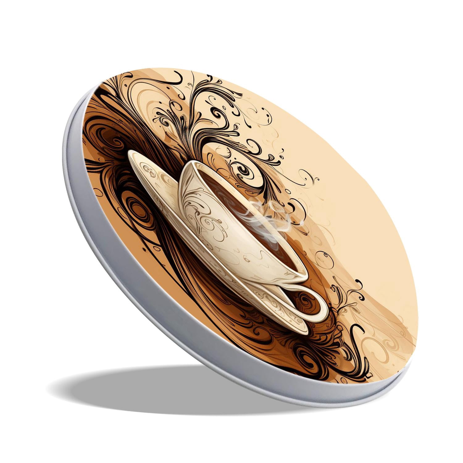 Decorative Stove Burner Covers 4 Pcs Metal Gas Stove Burner Cover 8Inch And 10Inch ,Coffee Bean Coffee creative