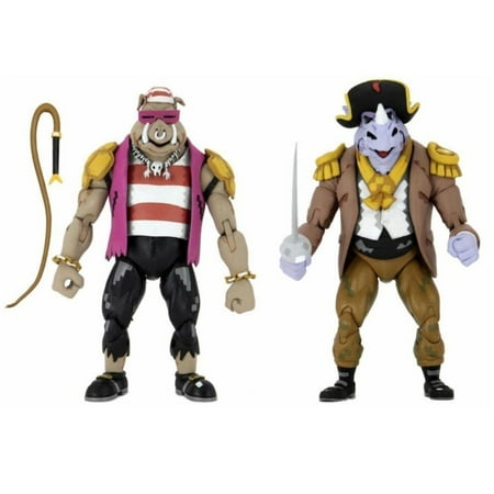 UPC: 0634482541760 | Turtles In Time Pirate Bebop & Rocksteady 7in Action Figure Set