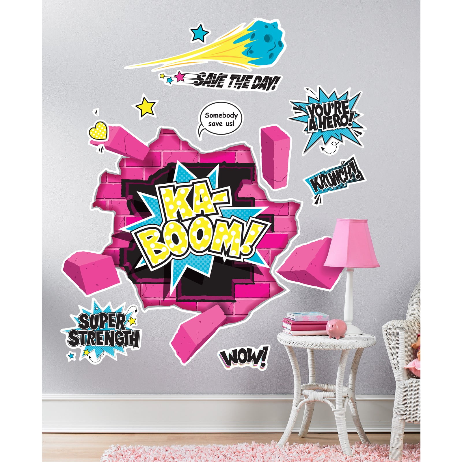 Superhero Girl Giant Wall Decals