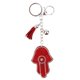 thumbnail image 2 of Borla Ojo Hamsa Mano Palma Colgante Hebilla Llavero Llavero Rojo Sunnimix Palm Key Chain Mujer, 2 of 8