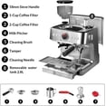 thumbnail image 5 of 20 Bar Espresso Machine - Coffee Maker with 30 Grind Settings Removable Water Tank Milk Frother and Steam Wand for Latte and Cappuccino, 5 of 8