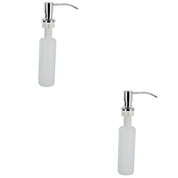 2 Count Press Automatic Soap Dispenser for Kitchen and Bathroom Use