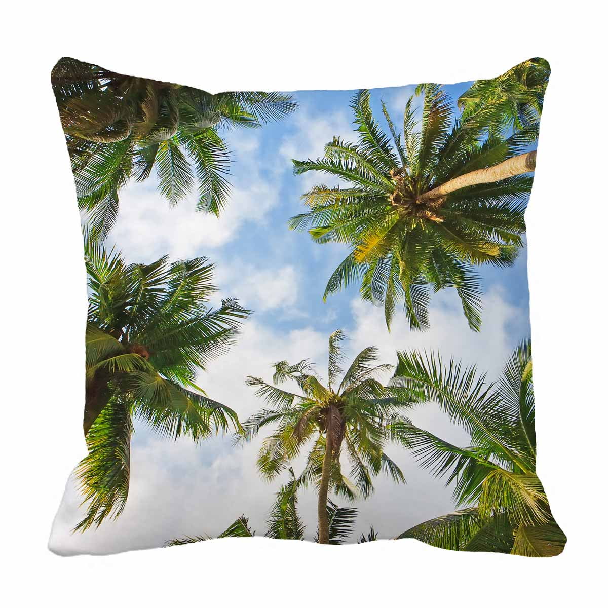 Soft and Cozy Pillowcases Cool and Breathable Satin Pillow Covers for Hair and Skin Easy Care Standard Size 20 x 30 inches Satin Pillow Cases Sea Palm Tree Microfiber