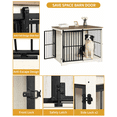 thumbnail image 3 of Hzuaneri 47 Inch Dog Crate Furniture, XXL Indoor Dog Kennel for Extra Large Dog with Barn Door, Heavy Duty Wooden Dog Cage as TV Stand & End Table, Anti-Chew, White Brown, 3 of 9