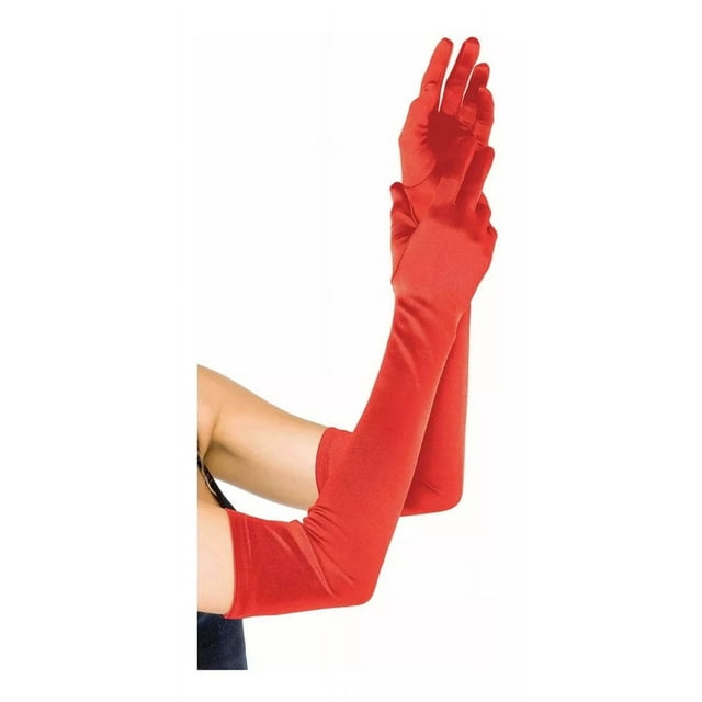 Guantes Largos Satin Elegantes Accesorio Disfraz Para Mujer
