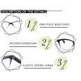 thumbnail image 4 of Gafas de lectura OLOMEE para mujer y mujer con aumento de 0,75, paquete de 4, 4 of 7