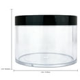 thumbnail image 2 of 4oz/120g/120ml High Quality Acrylic Leak Proof Clear Container Jars with Black Lids 12pcs, 2 of 6