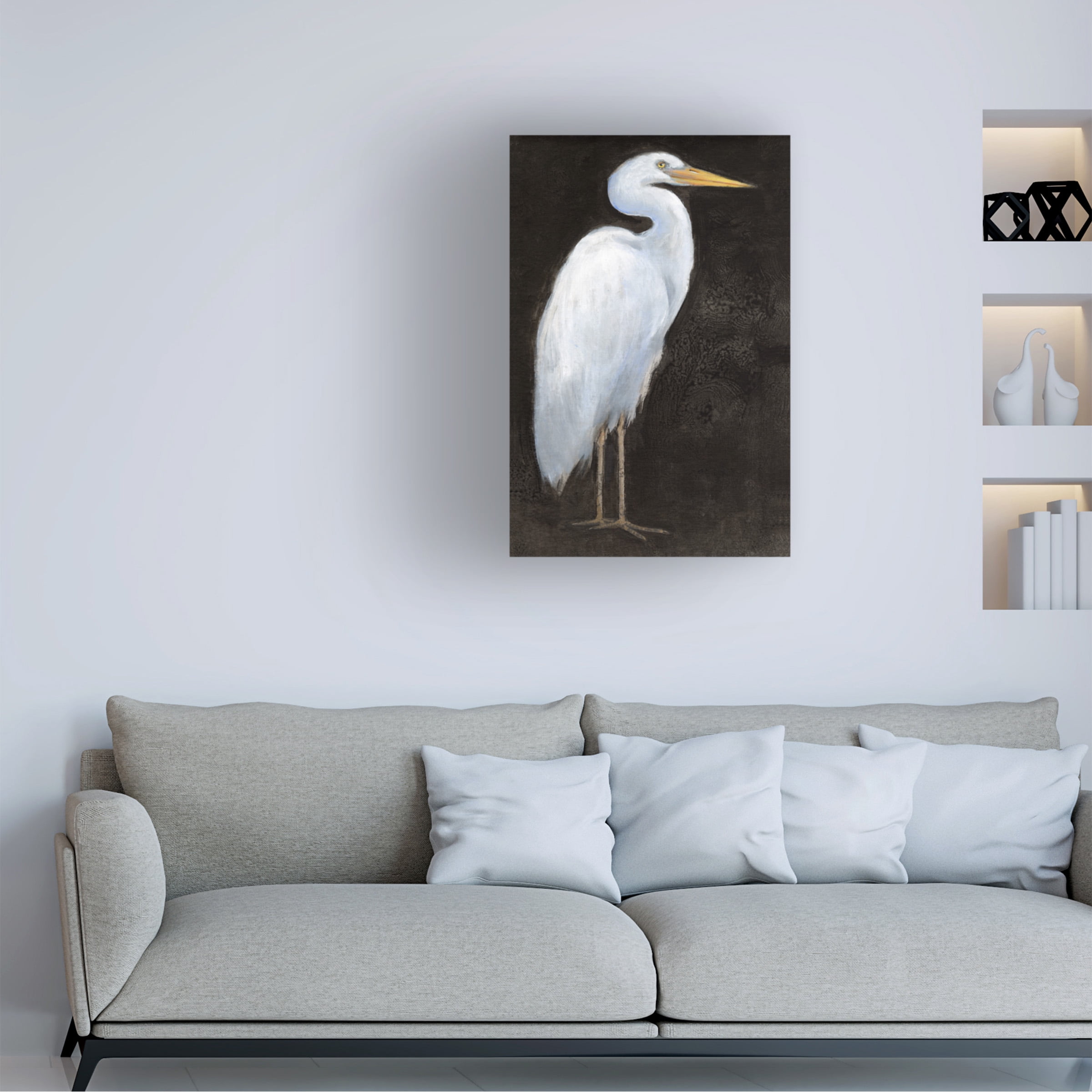 Tim O'Toole 'White Heron Portrait I' Canvas Art