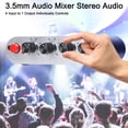 thumbnail image 3 of 3.5mm Audio Mixer Stereo Audio Mixer 4 Input to 1 Output Individually Controls Sound Mixing, 3 of 7