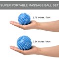 thumbnail image 2 of Hard Spiked Massage Balls, 2-Pack, for Plantar Fasciitis Relief and Myofascial Release, Blue, 2 of 4