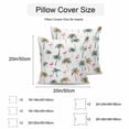 thumbnail image 3 of Waterproof Throw Pillow Covers Set of 2, 24x24 Inch Palm Trees Decorative Pillowcases Outdoor Pillow Slip Cushion Covers Set for Couch Tent Watercolor Tropical Flamingo Summer, 3 of 7
