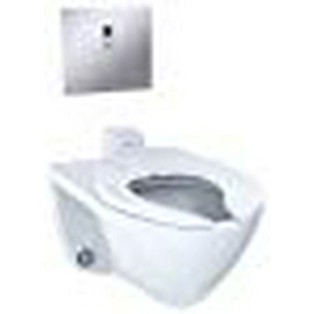Back Spud Connection - TOTO Elongated 1.0 Gpf Wall-Mounted Flushometer Toilet Bowl with Back Spud, Cotton White-CT708UV#01