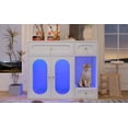 thumbnail image 3 of Cat Litter Box Enclosure with LED Light and Hidden Storage, 3 of 11